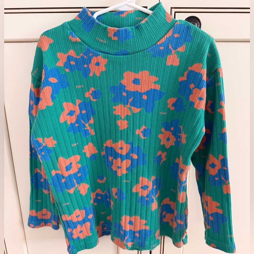 Tinycottons Floral Mock Neck Sweater
